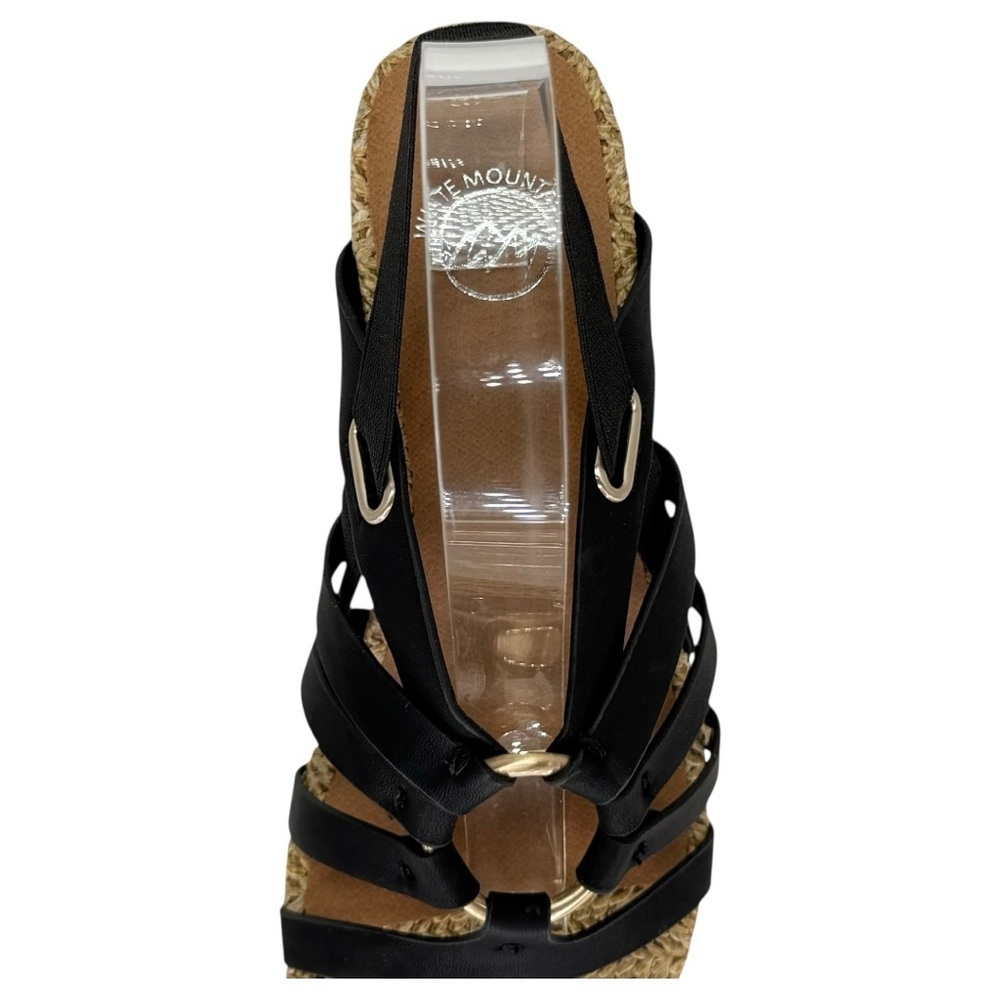 White Mountain Ataps Black Faux Leather Strappy Womens Sandals Size 8M - Picture 8 of 15